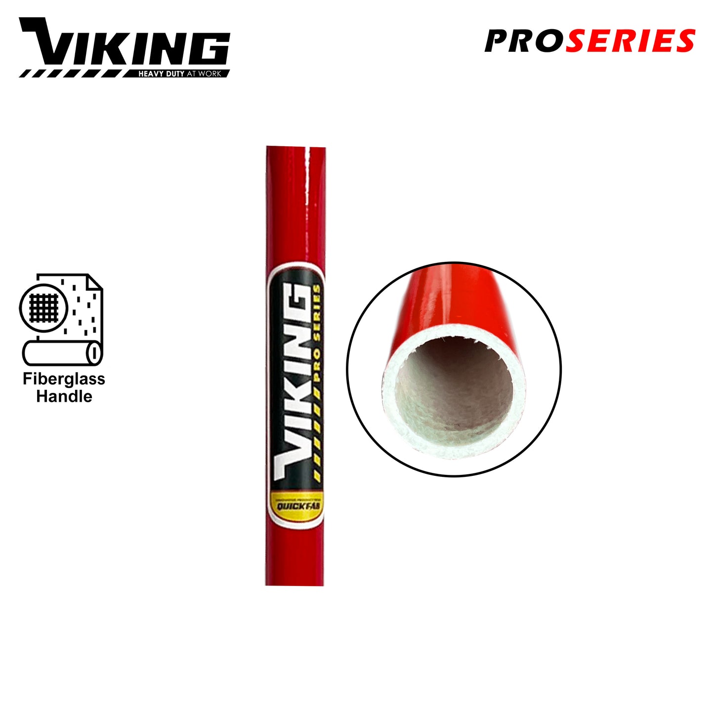 VIKING Pro Series Shovel Red Fiberglass Handle Power D-Grip (Pala) Heavy Duty