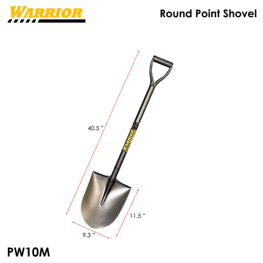 WARRIOR 40.5-Inch SHOVEL ALL-STEEL(Pala) with D-Handle for Gardening and Digging Heavy Duty