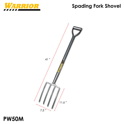 WARRIOR 40.5-Inch SHOVEL ALL-STEEL(Pala) with D-Handle for Gardening and Digging Heavy Duty