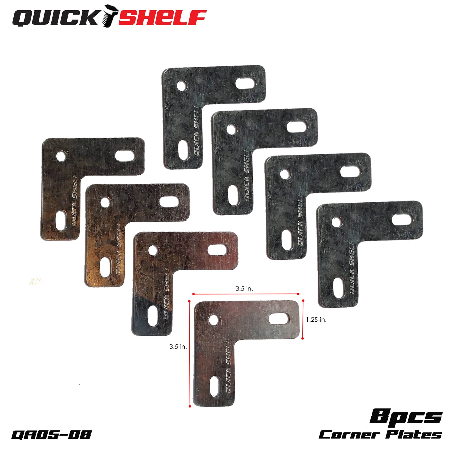 Quickshelf Big Slotted Angle Bar QS725, 1.5"x2.4"x1.8mm, DIY Heavy-Duty Storage Shelving [CAN EDIT]