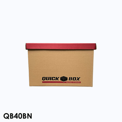 Quick Box Brown Corrugated Storage Container for Office & House Use | 3 or 5 pcs. set | Collapsible | Durable |