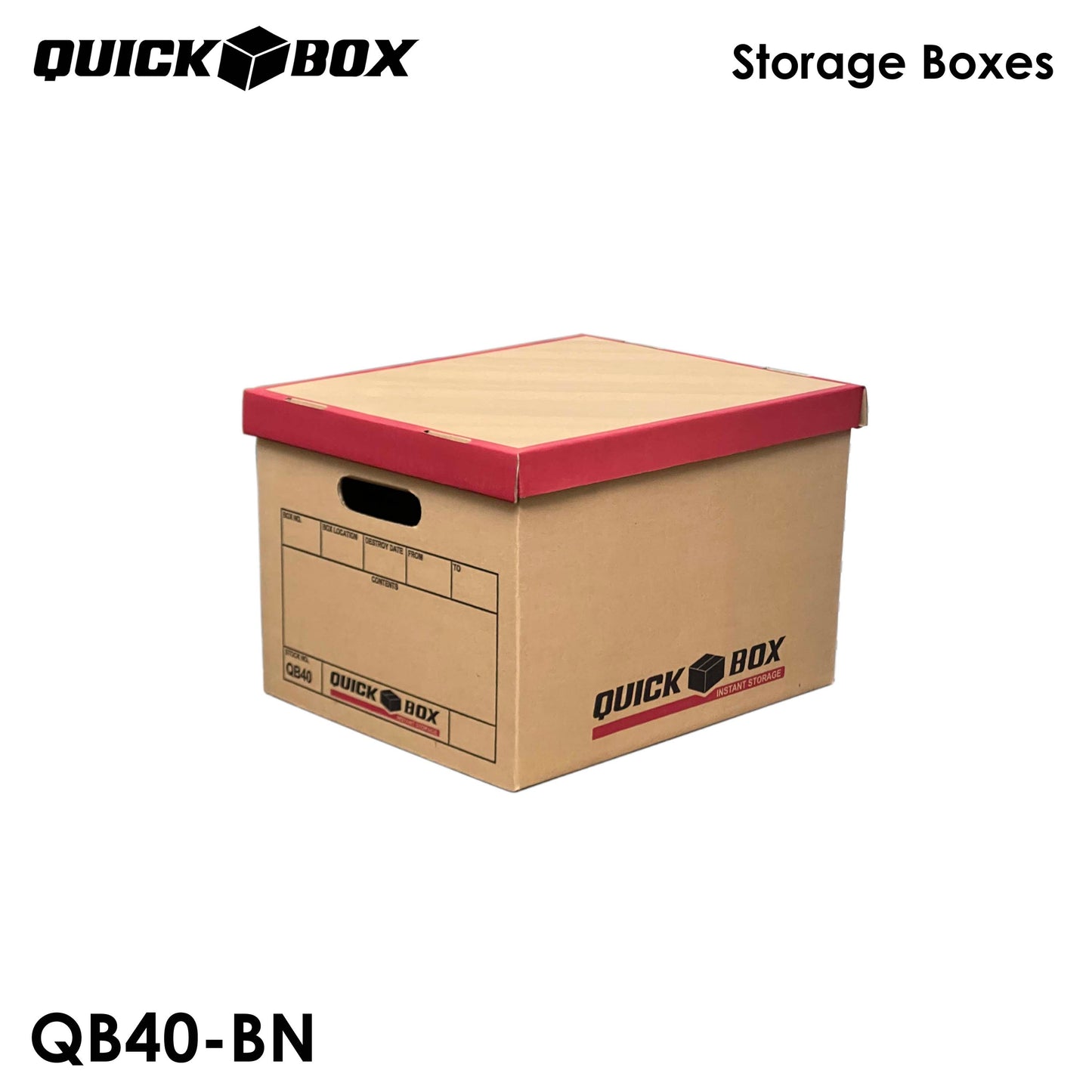 Quick Box Brown Corrugated Storage Container for Office & House Use | 3 or 5 pcs. set | Collapsible | Durable |