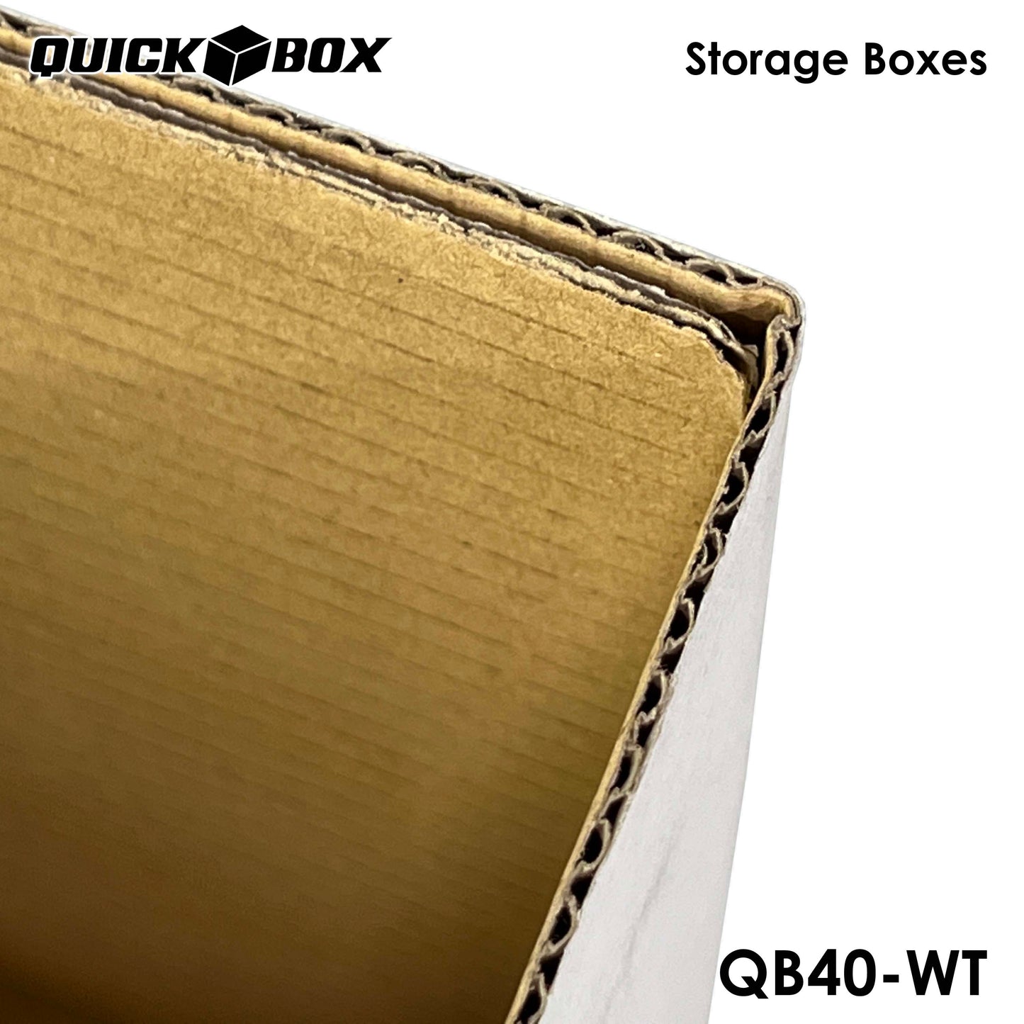Quick Box White Corrugated Storage Container for Office & House Use | 3 or 5 pcs. set | Collapsible | Durable |