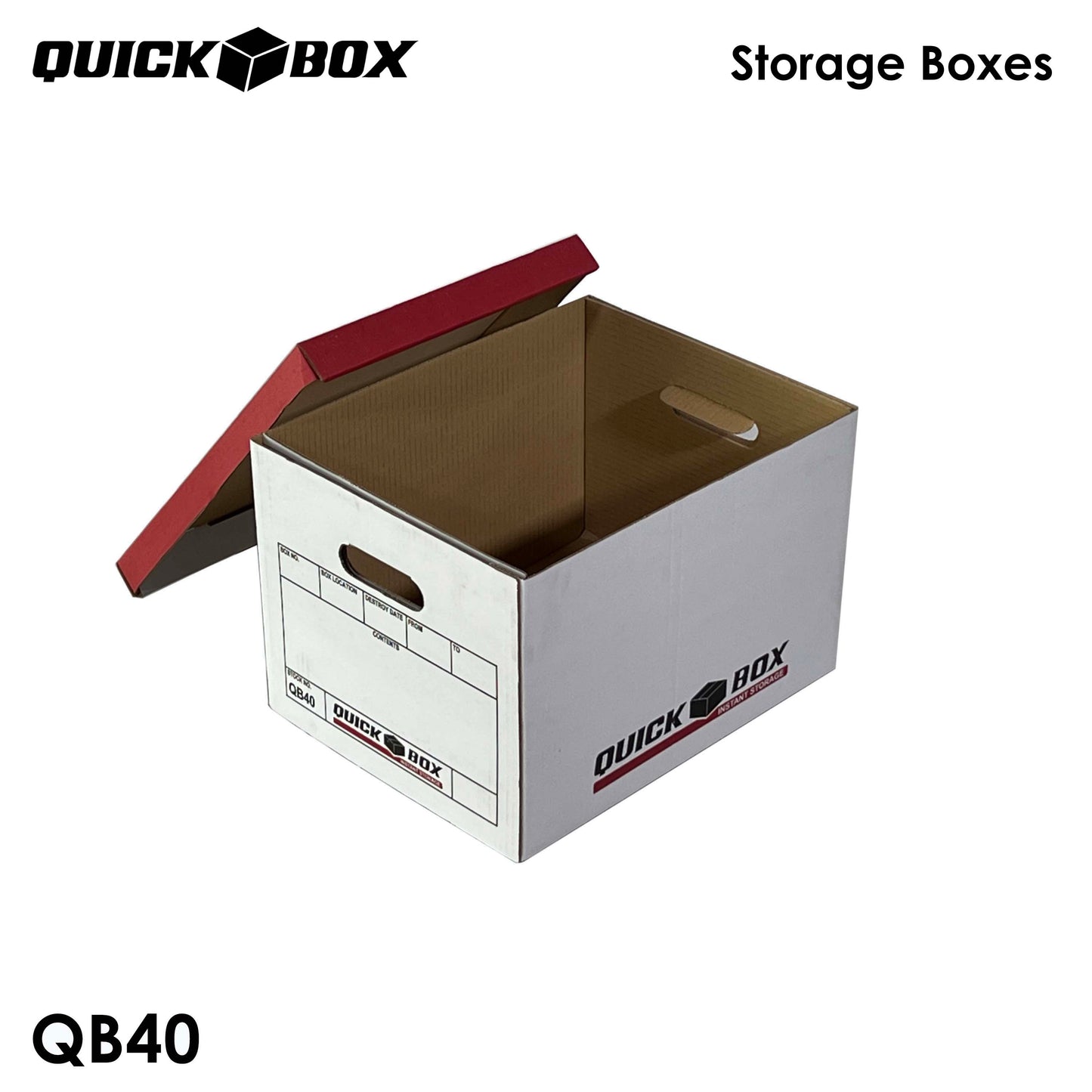 Quick Box White Corrugated Storage Container for Office & House Use | 3 or 5 pcs. set | Collapsible | Durable |