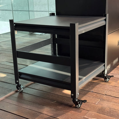 Quick Rack 2-Layer Mobile Multi-Purpose Boltless Metal Shelf Rack with Wheels | 150KG Heavy Duty Storage Cart