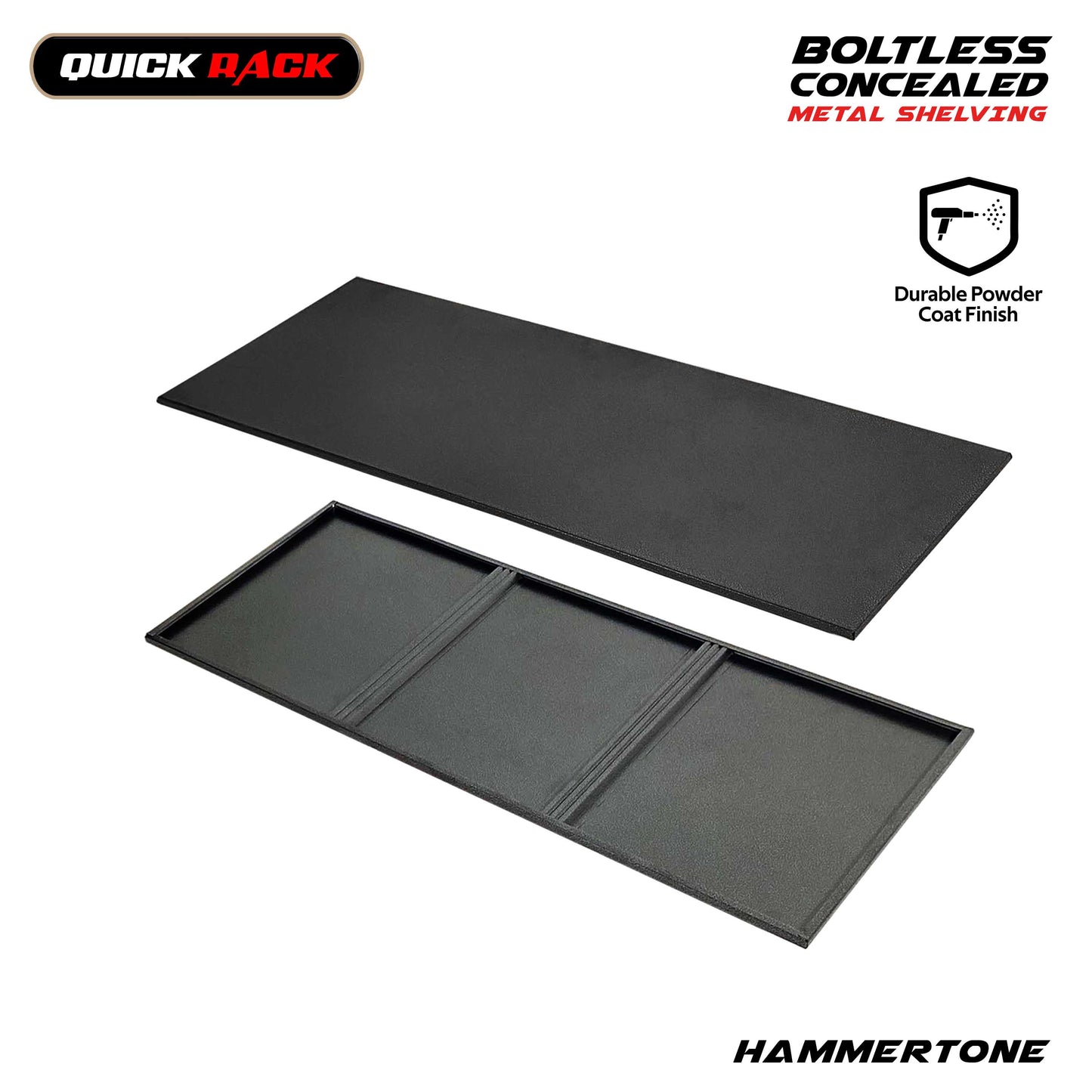 QUICK RACK Boltless All Metal Concealed Post Storage Rack Shelving 150kg Capacity