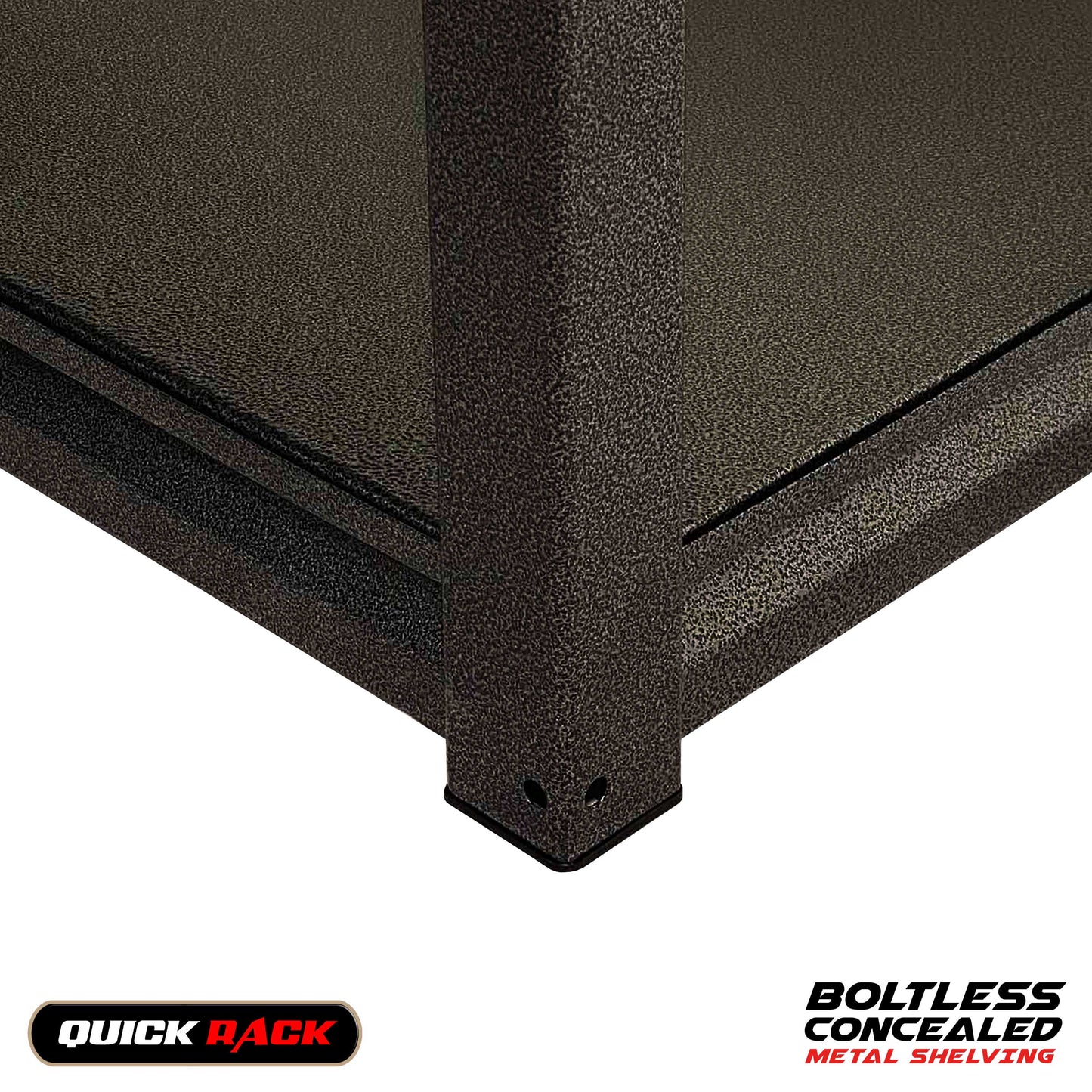 QUICK RACK Boltless All Metal Concealed Post Storage Rack Shelving 150kg Capacity