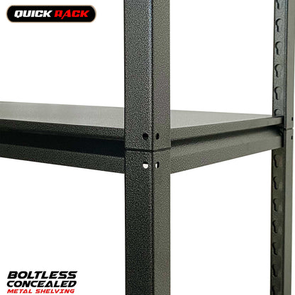 QUICK RACK Boltless All Metal Concealed Post Storage Rack Shelving 150kg Capacity
