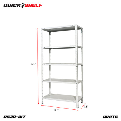 QuickShelf General Purpose Shelving, 20Gauge, Bolt&Nut, Powdercoat Finish