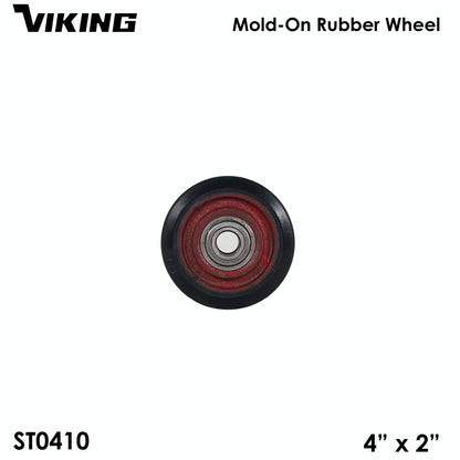 VIKING SOLID RUBBER WHEEL for Handtruck/Pushcart (kartilya) 4/5/6/ 8/10 inches Heavy Duty (1 pc)