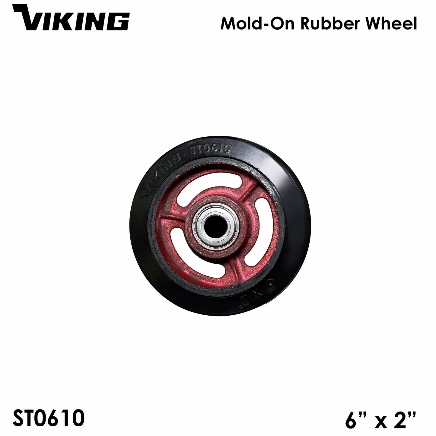 VIKING SOLID RUBBER WHEEL for Handtruck/Pushcart (kartilya) 4/5/6/ 8/10 inches Heavy Duty (1 pc)