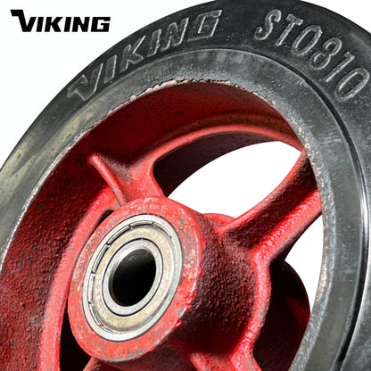 VIKING SOLID RUBBER WHEEL for Handtruck/Pushcart (kartilya) 4/5/6/ 8/10 inches Heavy Duty (1 pc)