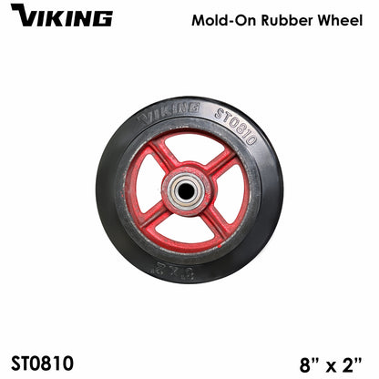 VIKING SOLID RUBBER WHEEL for Handtruck/Pushcart (kartilya) 4/5/6/ 8/10 inches Heavy Duty (1 pc)