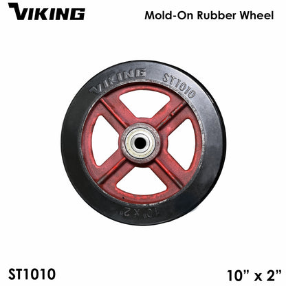 VIKING SOLID RUBBER WHEEL for Handtruck/Pushcart (kartilya) 4/5/6/ 8/10 inches Heavy Duty (1 pc)