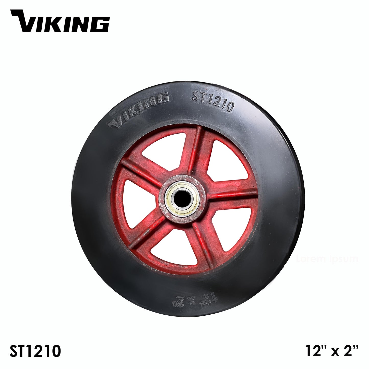 VIKING SOLID RUBBER WHEEL for Handtruck/Pushcart (kartilya) 4/5/6/ 8/10 inches Heavy Duty (1 pc)