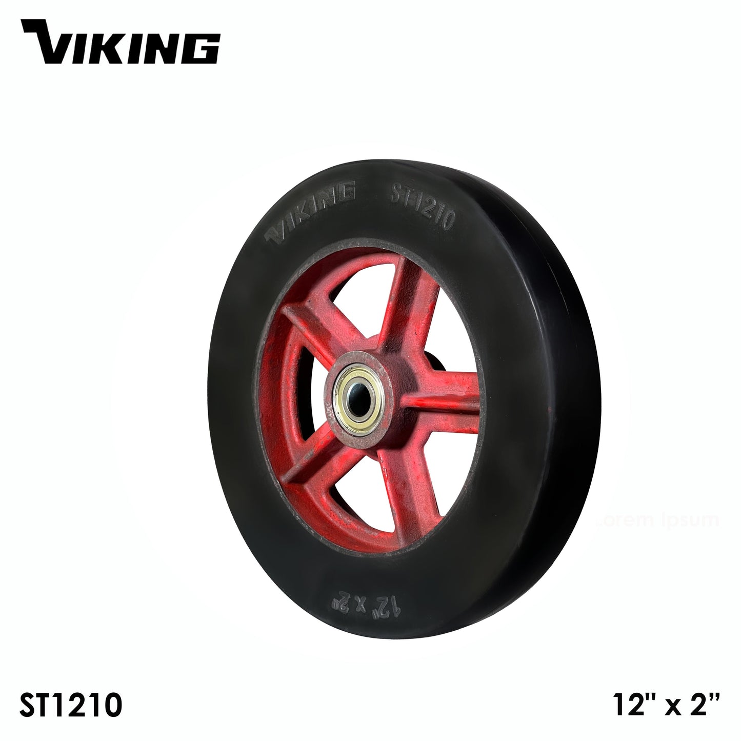 VIKING SOLID RUBBER WHEEL for Handtruck/Pushcart (kartilya) 4/5/6/ 8/10 inches Heavy Duty (1 pc)