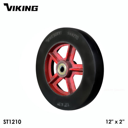 VIKING SOLID RUBBER WHEEL for Handtruck/Pushcart (kartilya) 4/5/6/ 8/10 inches Heavy Duty (1 pc)