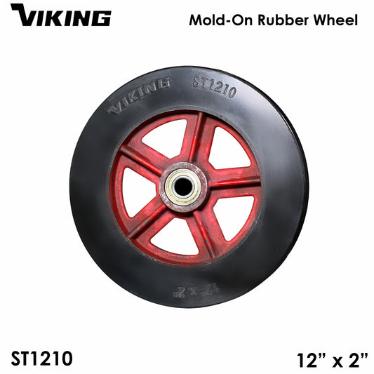 VIKING SOLID RUBBER WHEEL for Handtruck/Pushcart (kartilya) 4/5/6/ 8/10 inches Heavy Duty (1 pc)