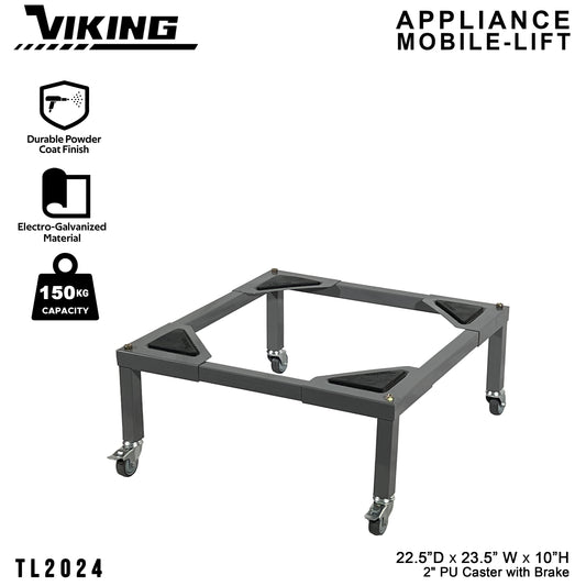 VIKING Mobile-Lift for Appliance 150kg Heavy Duty Capacity 2" PU Wheel