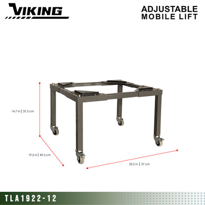 VIKING Adjustable Mobile-Lift for Appliance 100kg Heavy Duty Capacity 2" Wheel with Brake