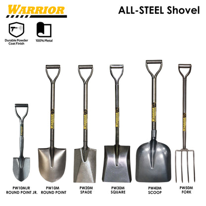 WARRIOR 40.5-Inch SHOVEL ALL-STEEL(Pala) with D-Handle for Gardening and Digging Heavy Duty