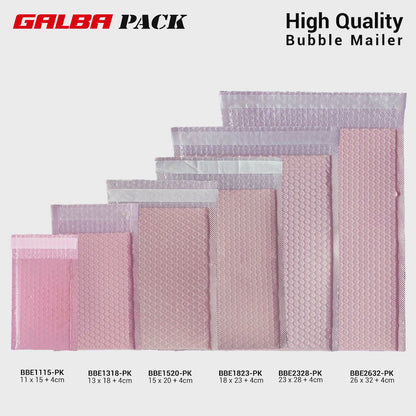 Galba Pack Black & Pink Bubble Mailer Pouch with Self-adhesive Seal Padded Plastic Envelope