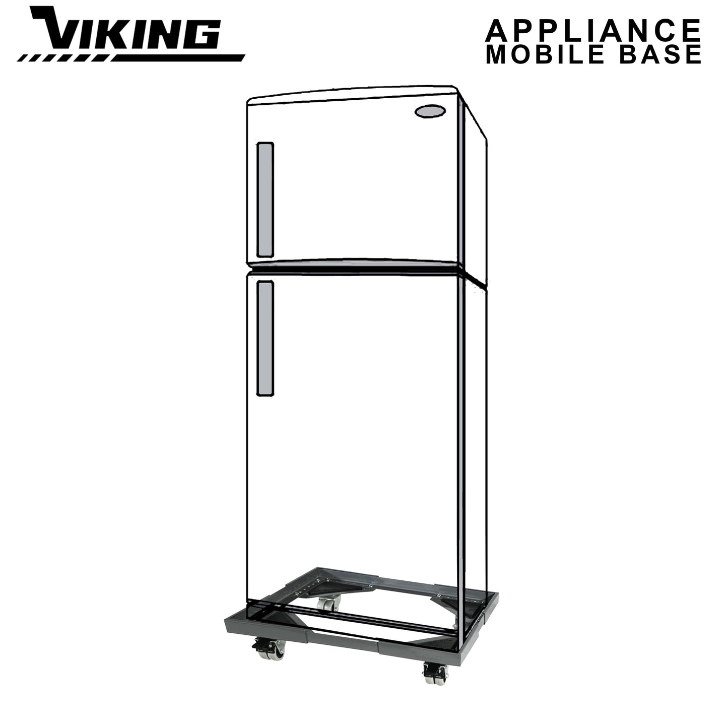 VIKING Adjustable Mobile Base for Appliances Heavy Duty Twin Wheel with Double Brake 300 kilo capacity